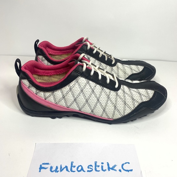 FootJoy Shoes - FootJoy Summer Series 98968 Black and White Mesh with Pink Accents 9M Golf Shoes